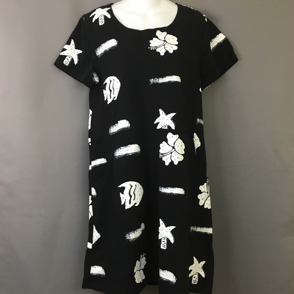 Red Ginger Beach Dress Black Size Small Vacation